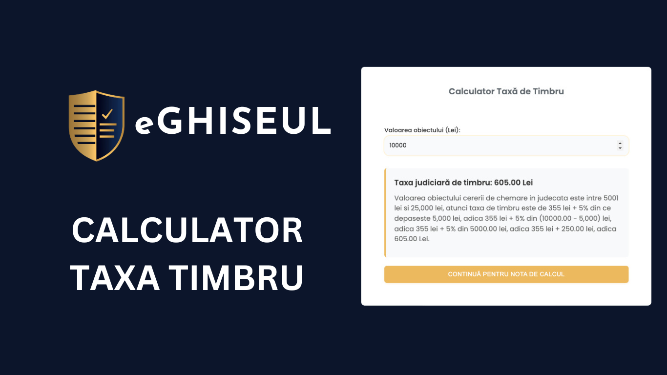 calculator taxa judiciara de timbru